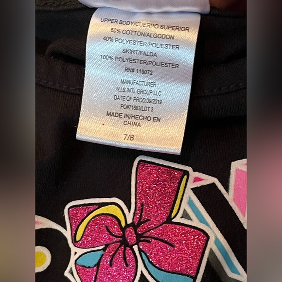 JoJo Siwa Bowtastic Black & Pink Tutu Dress size 7/8 - Picture 6 of 7